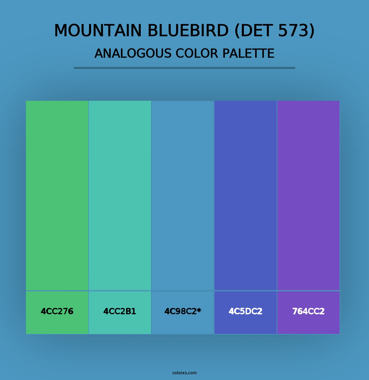 Mountain Bluebird (DET 573) - Analogous Color Palette