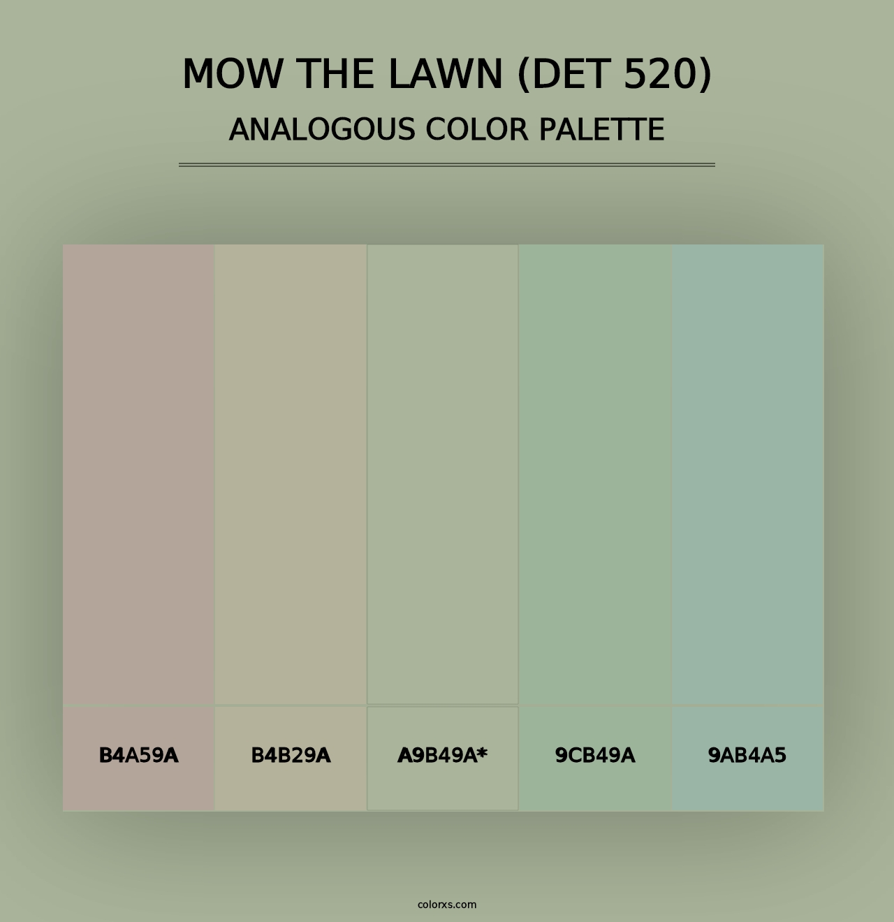 Mow the Lawn (DET 520) - Analogous Color Palette