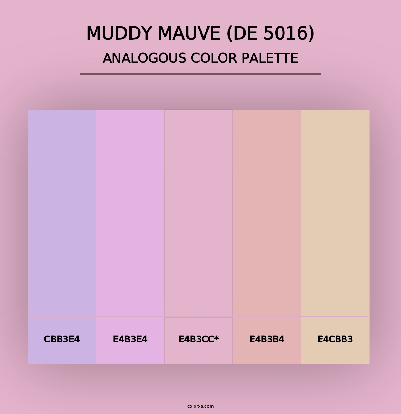 Muddy Mauve (DE 5016) - Analogous Color Palette