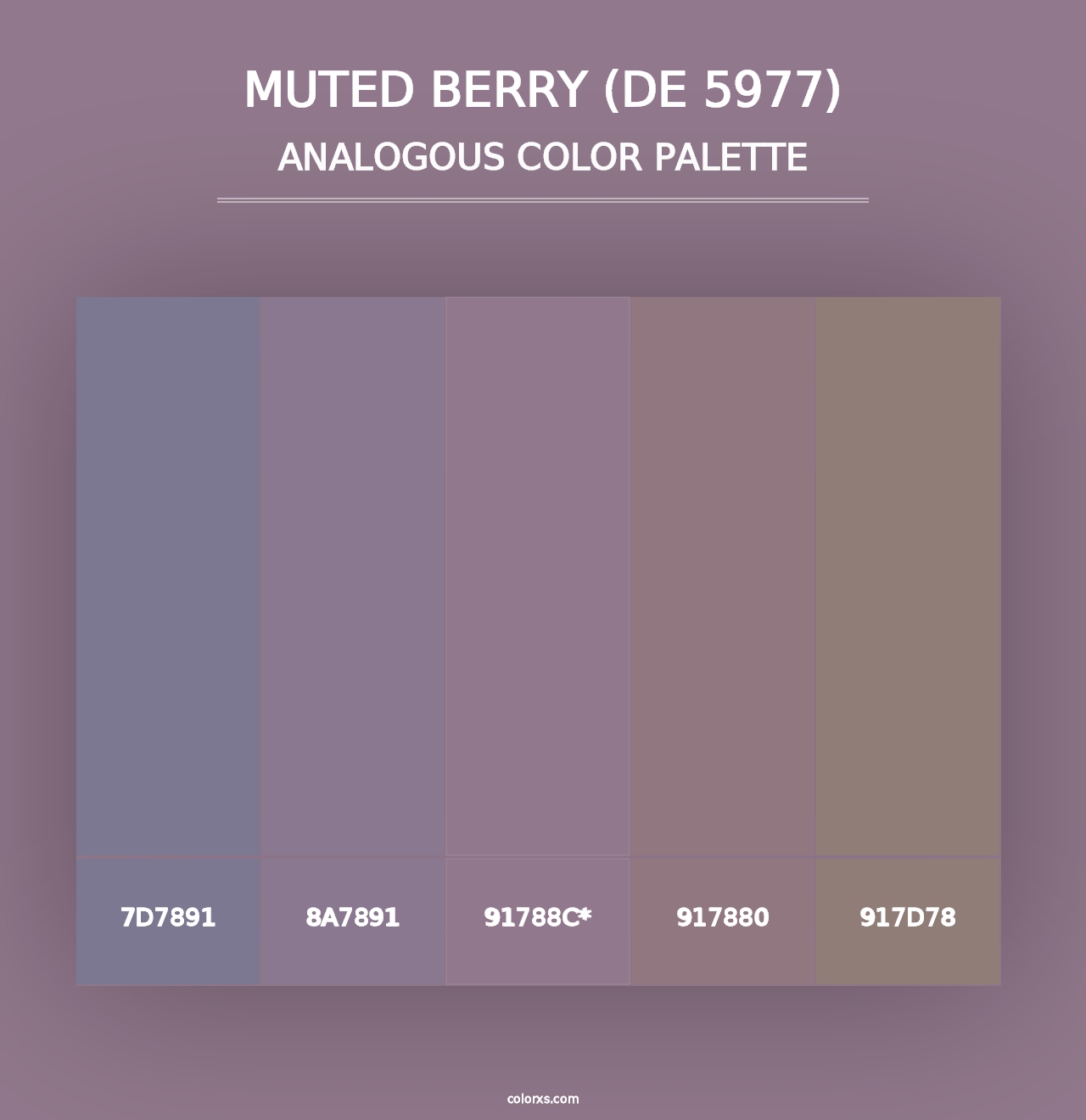 Muted Berry (DE 5977) - Analogous Color Palette