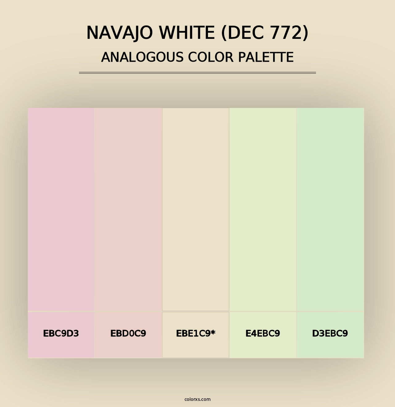 Navajo White (DEC 772) - Analogous Color Palette