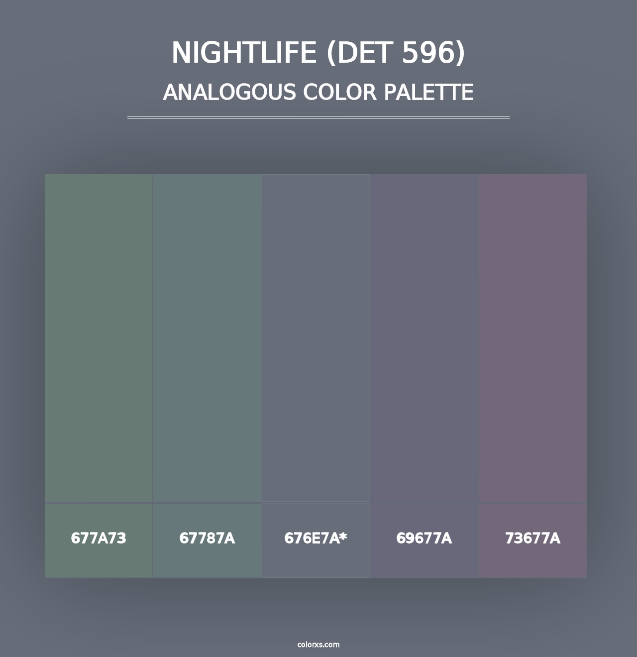 Nightlife (DET 596) - Analogous Color Palette