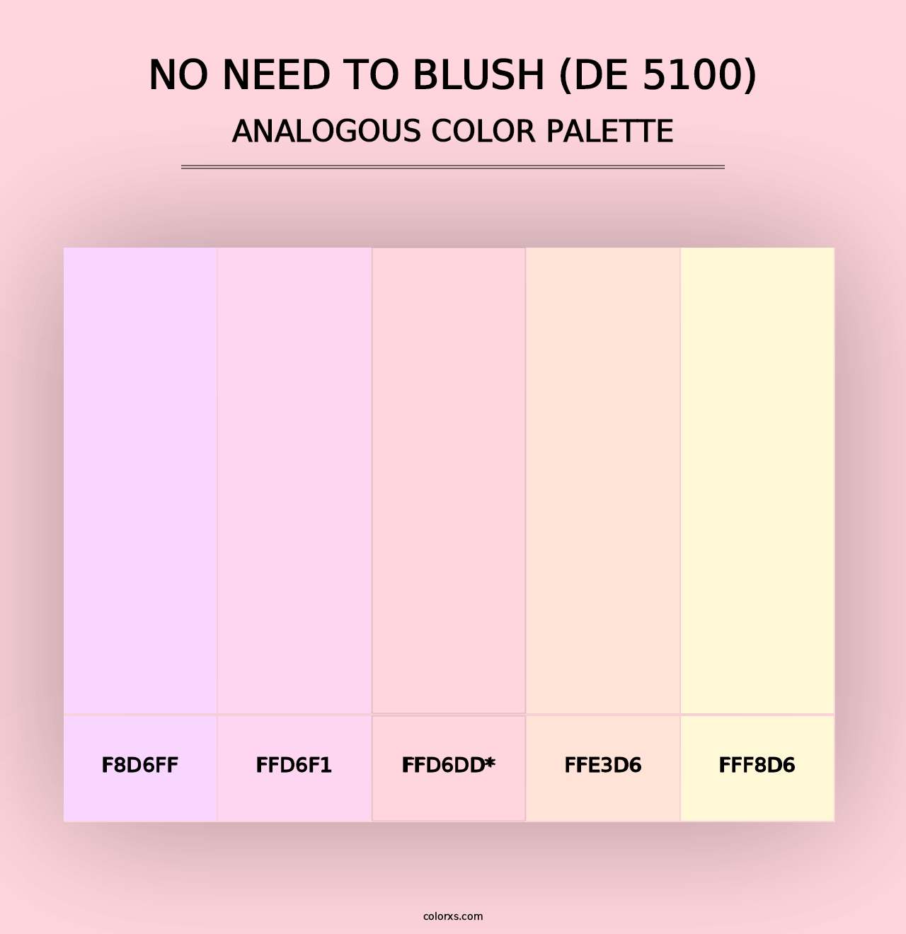 No Need to Blush (DE 5100) - Analogous Color Palette