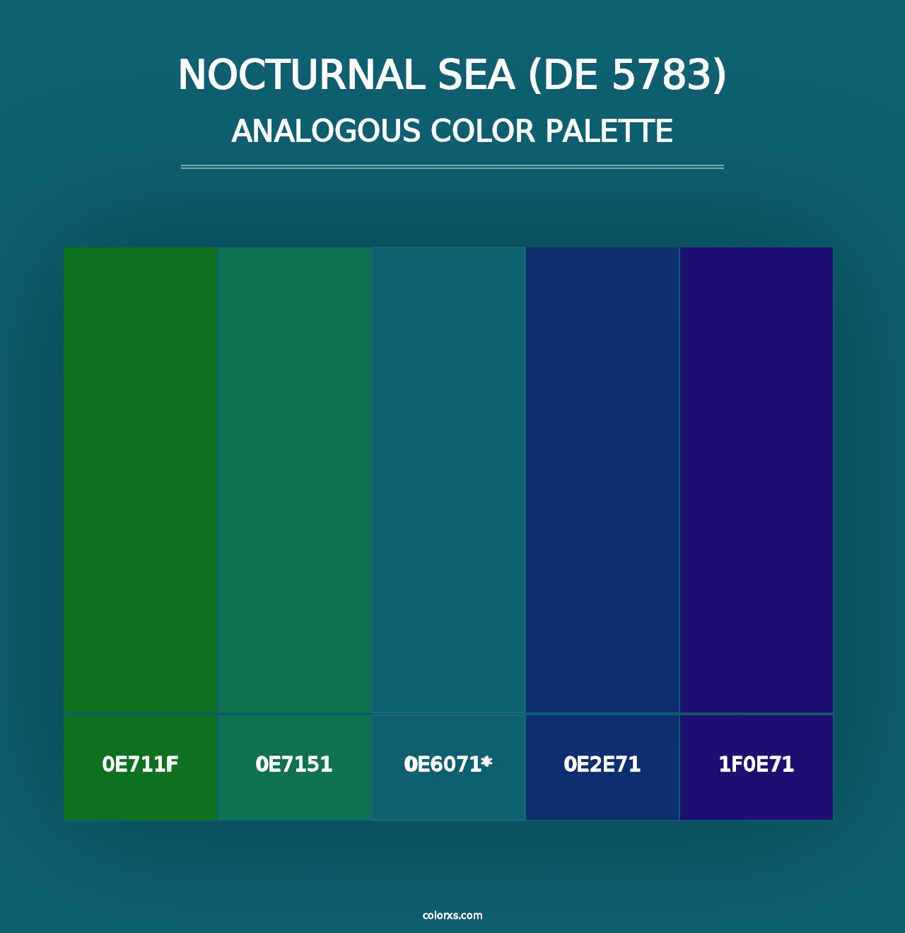 Nocturnal Sea (DE 5783) - Analogous Color Palette