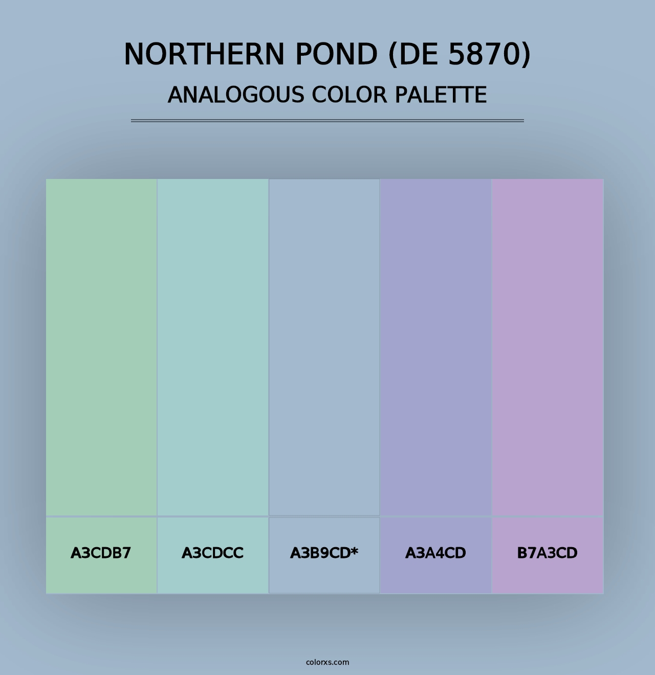 Northern Pond (DE 5870) - Analogous Color Palette