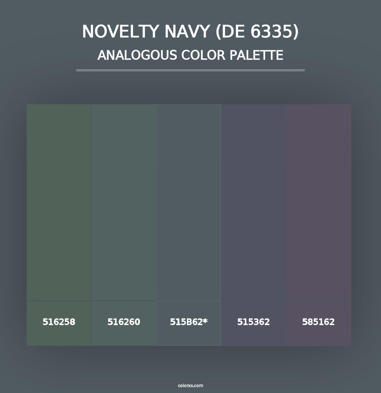 Novelty Navy (DE 6335) - Analogous Color Palette