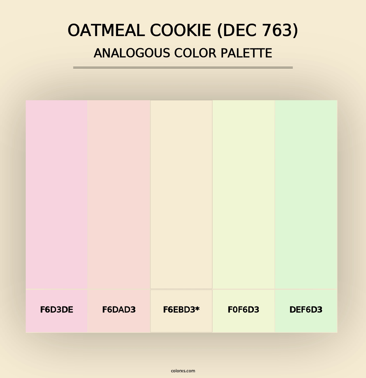 Oatmeal Cookie (DEC 763) - Analogous Color Palette