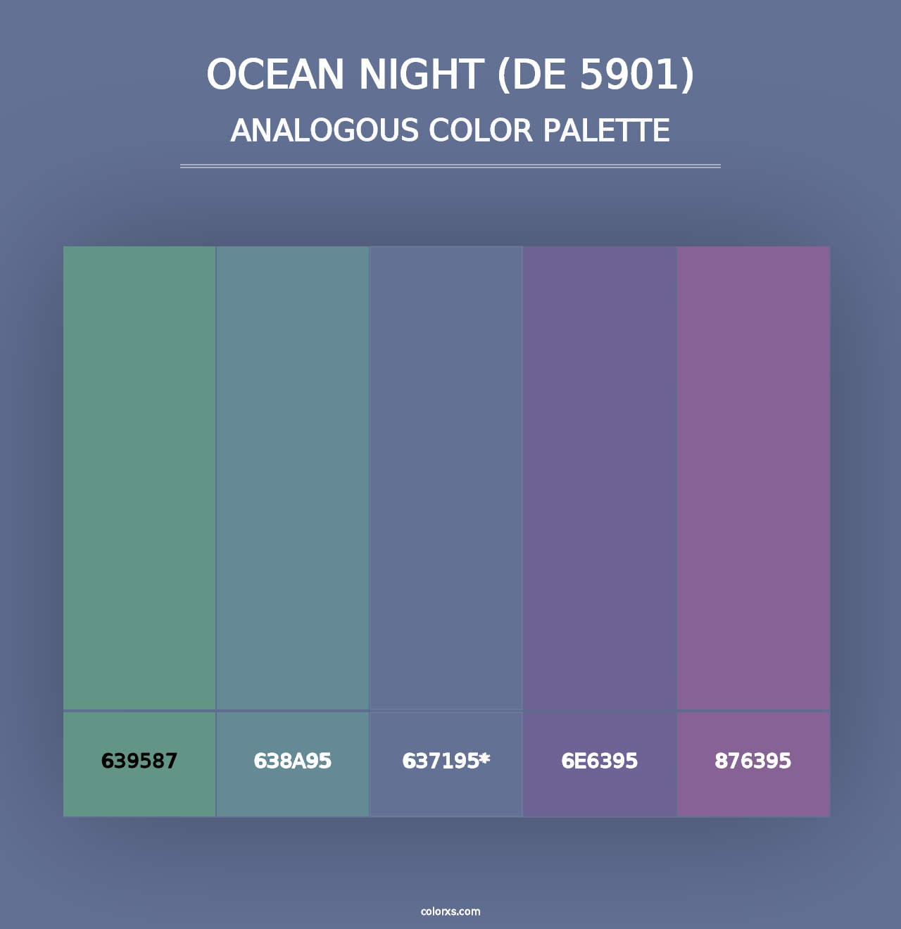 Ocean Night (DE 5901) - Analogous Color Palette