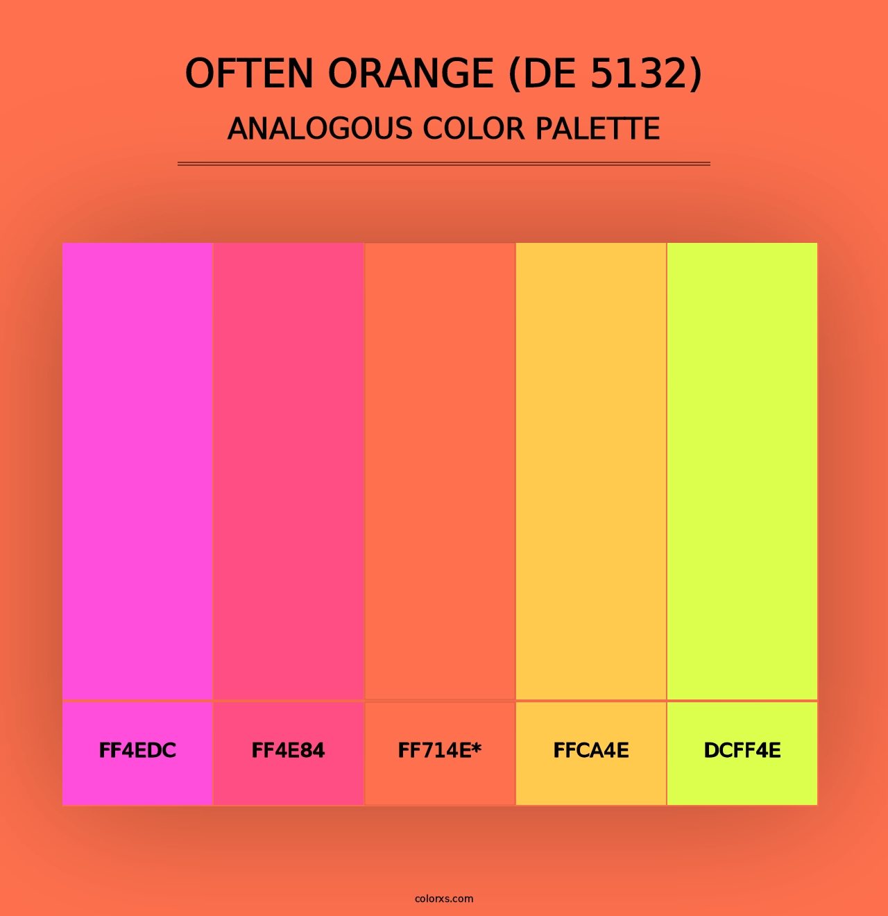 Often Orange (DE 5132) - Analogous Color Palette