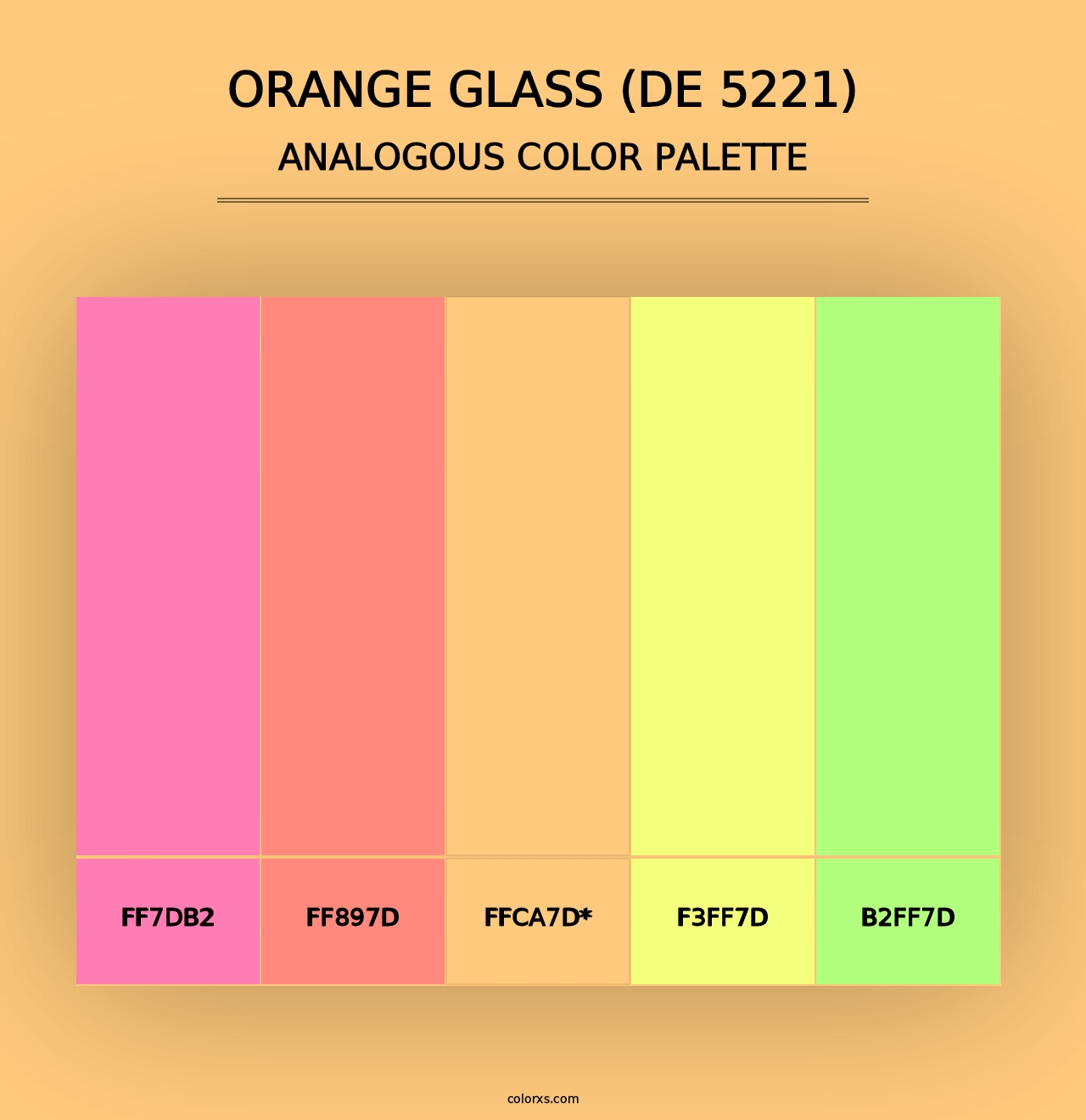 Orange Glass (DE 5221) - Analogous Color Palette