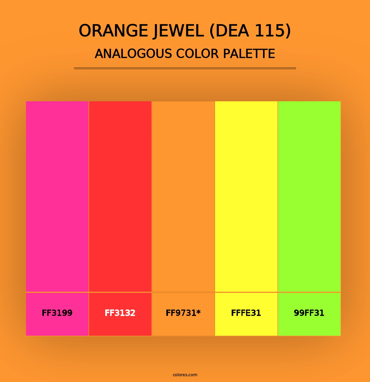 Orange Jewel (DEA 115) - Analogous Color Palette