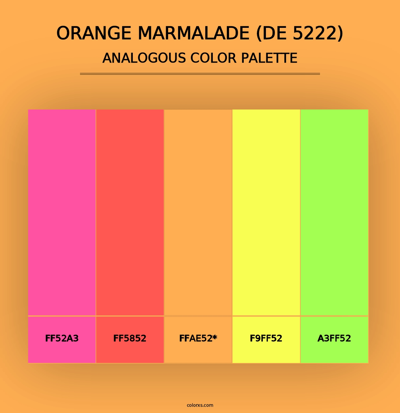 Orange Marmalade (DE 5222) - Analogous Color Palette