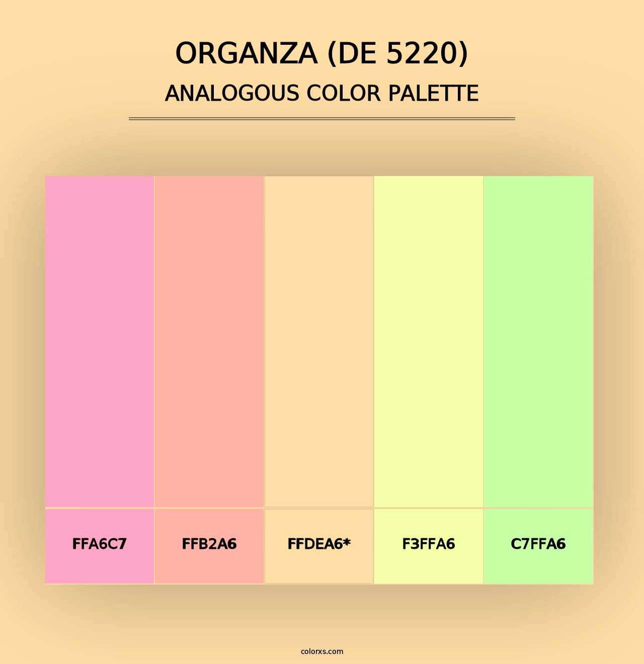 Organza (DE 5220) - Analogous Color Palette