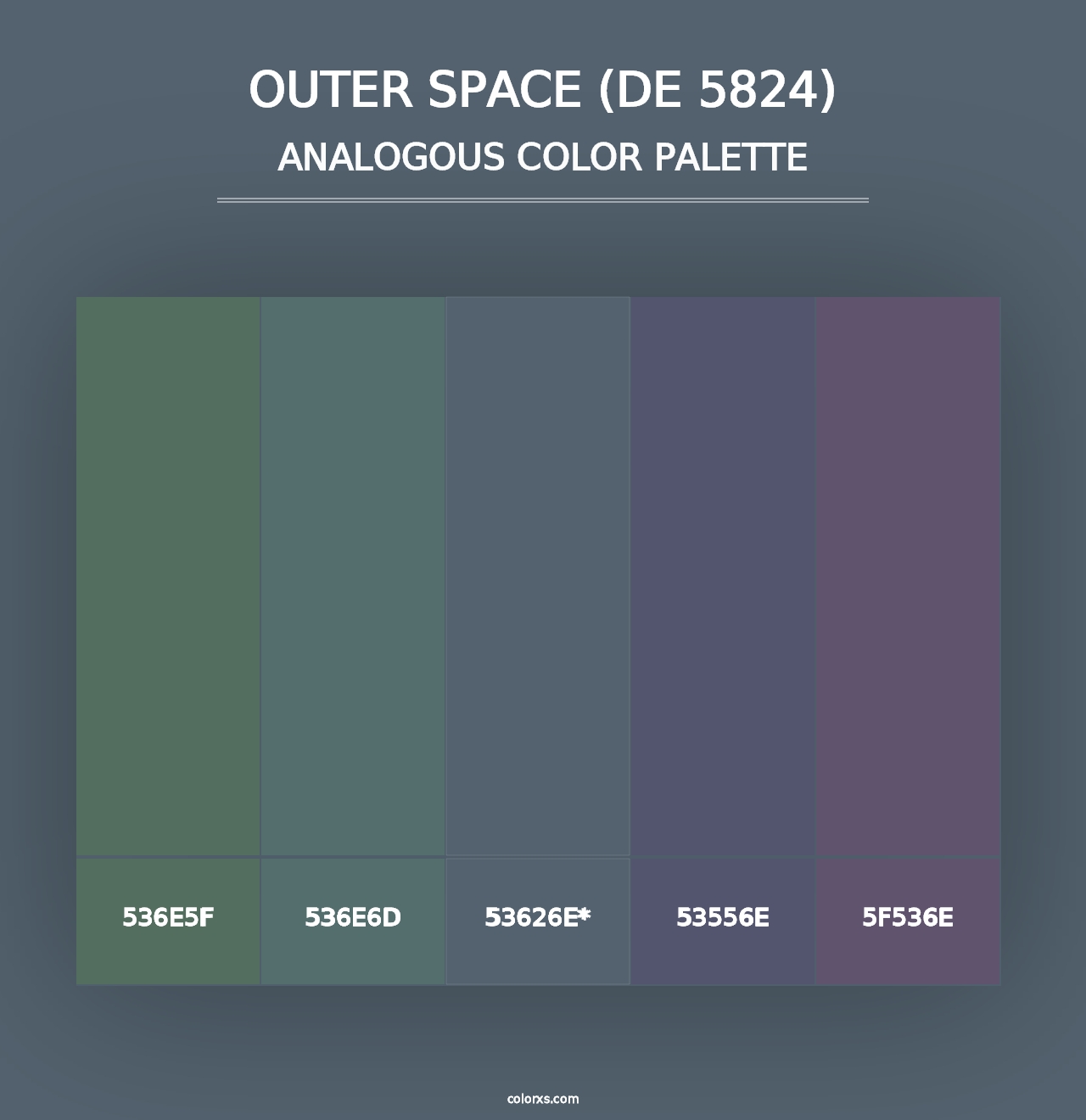 Outer Space (DE 5824) - Analogous Color Palette