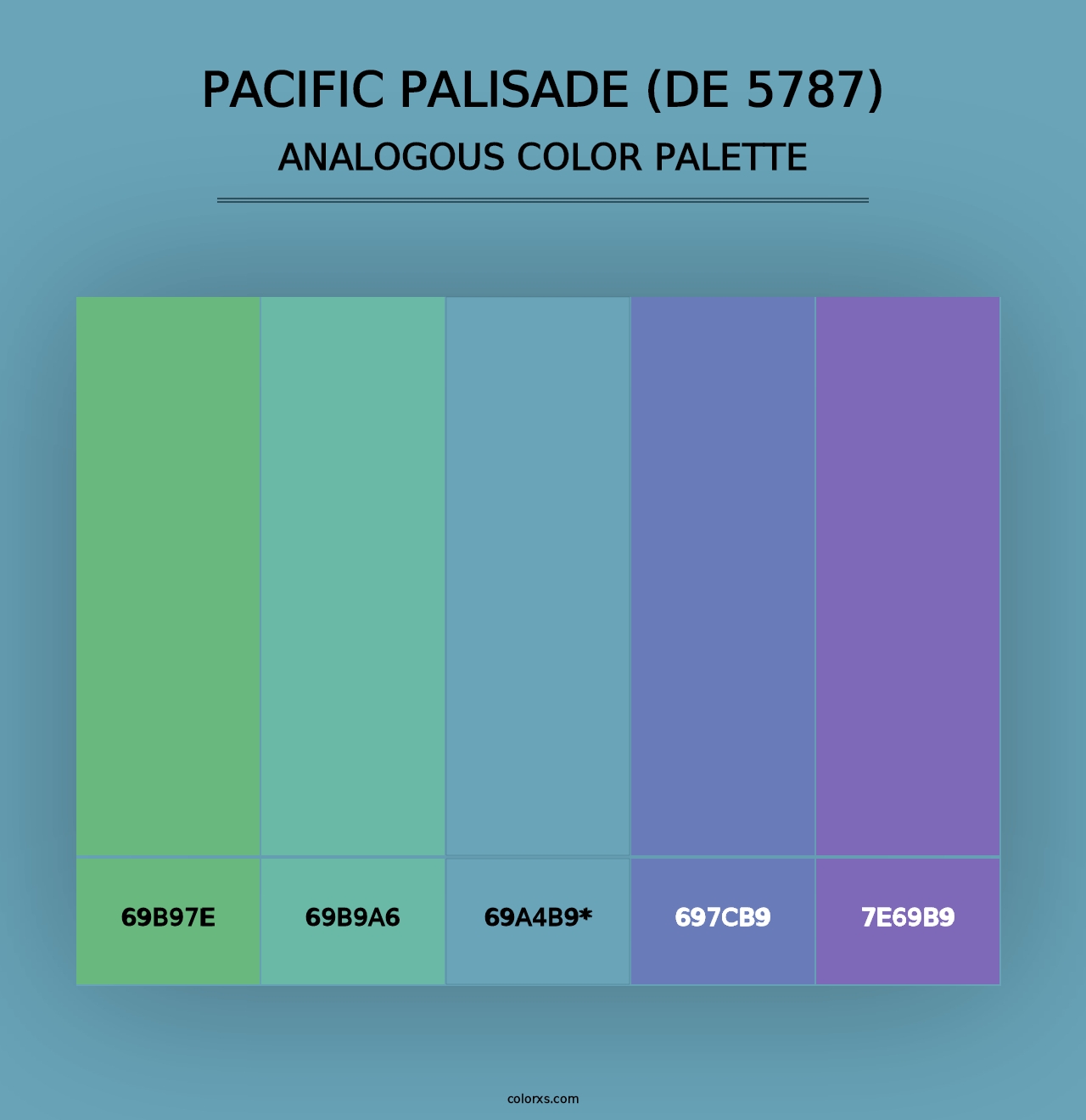 Pacific Palisade (DE 5787) - Analogous Color Palette