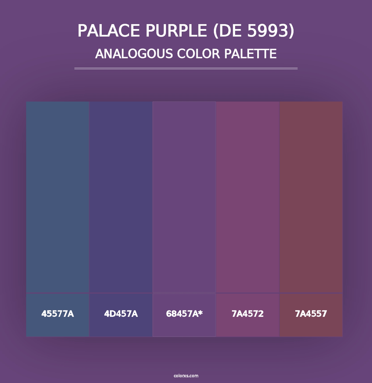 Palace Purple (DE 5993) - Analogous Color Palette