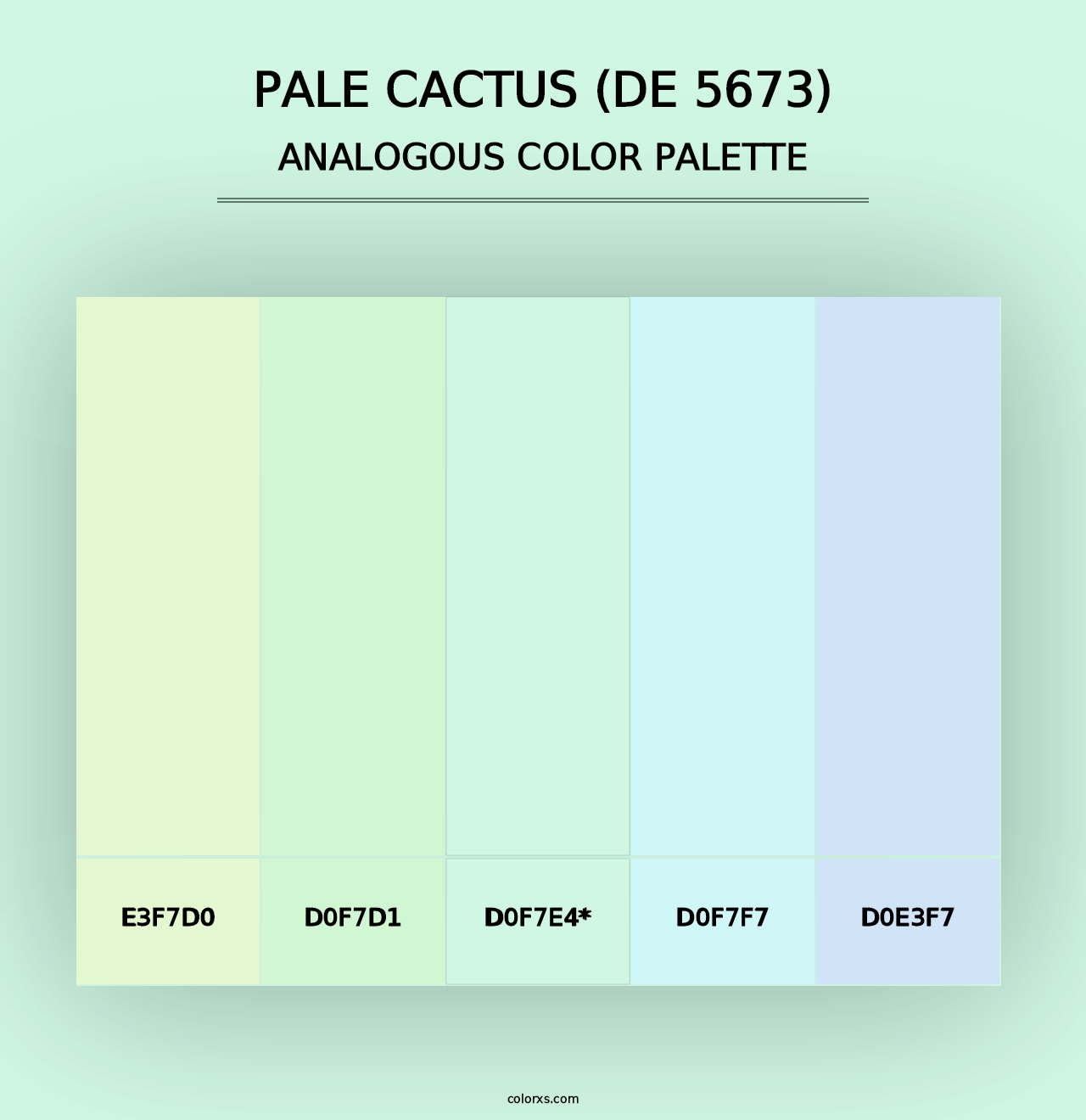 Pale Cactus (DE 5673) - Analogous Color Palette