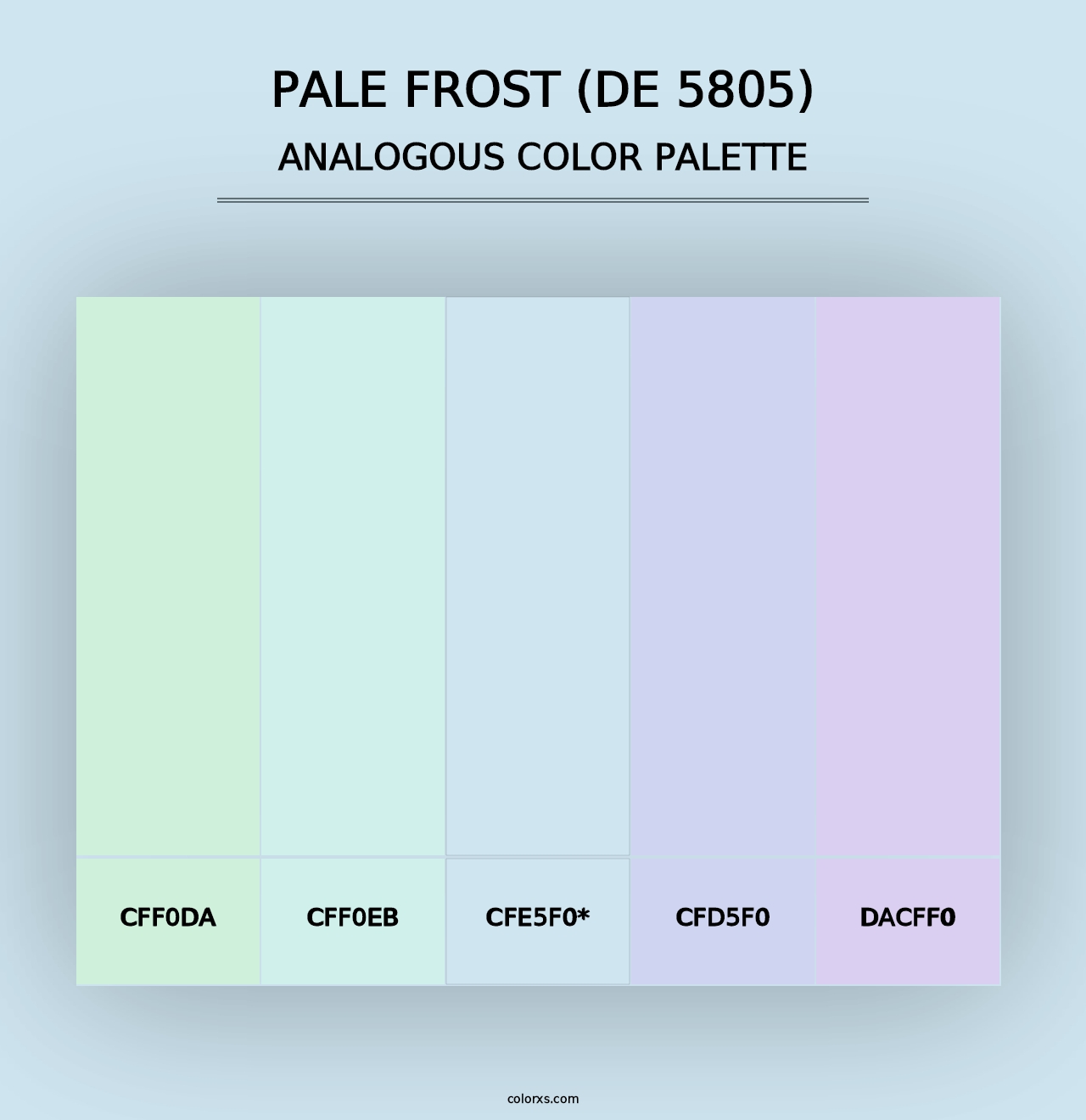 Pale Frost (DE 5805) - Analogous Color Palette