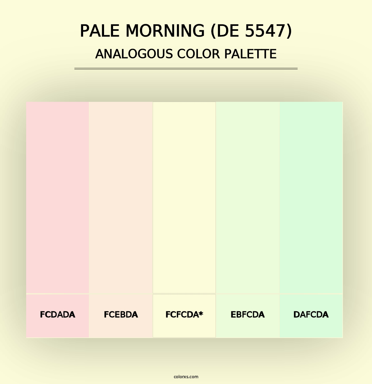 Pale Morning (DE 5547) - Analogous Color Palette