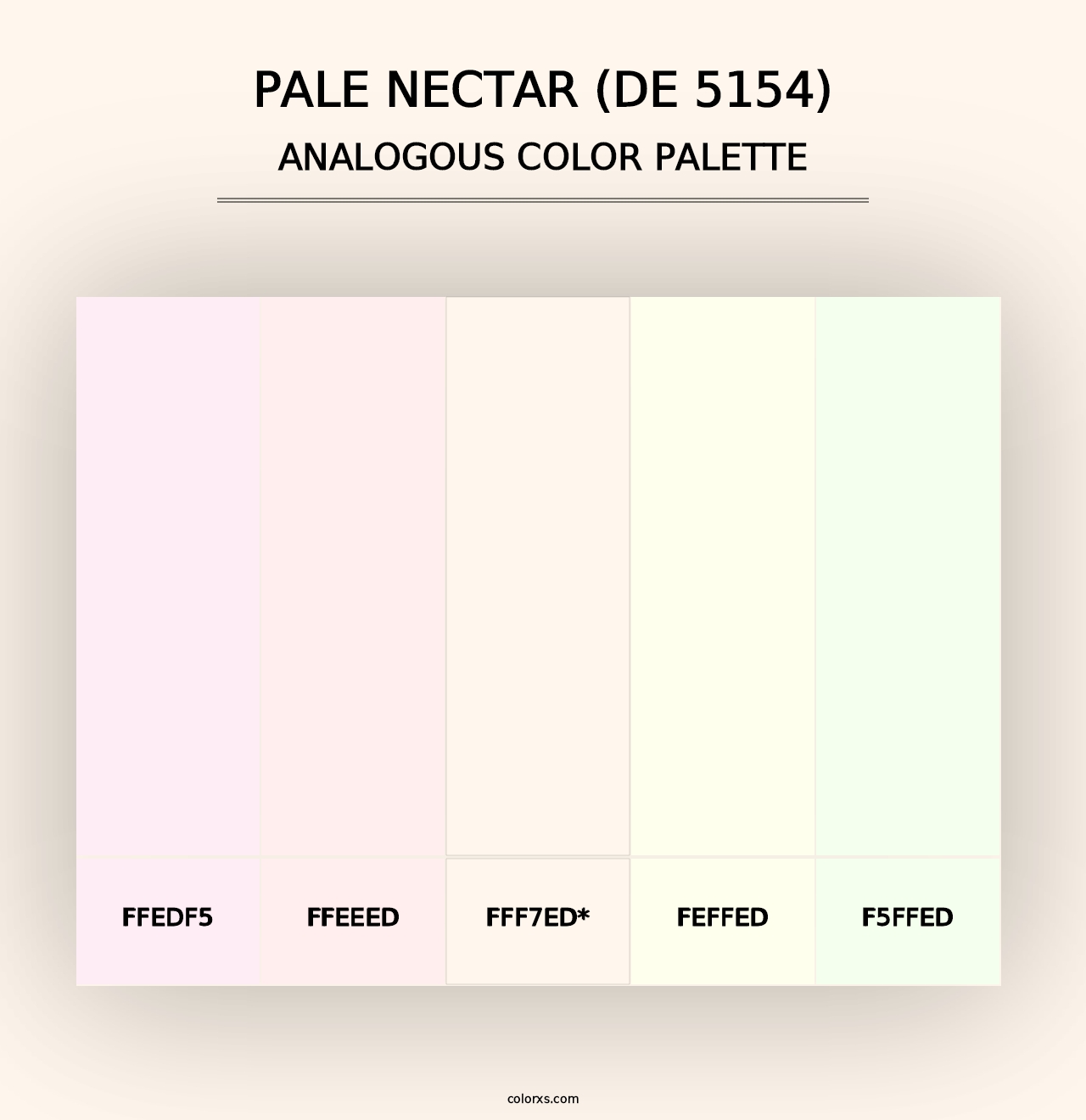 Pale Nectar (DE 5154) - Analogous Color Palette