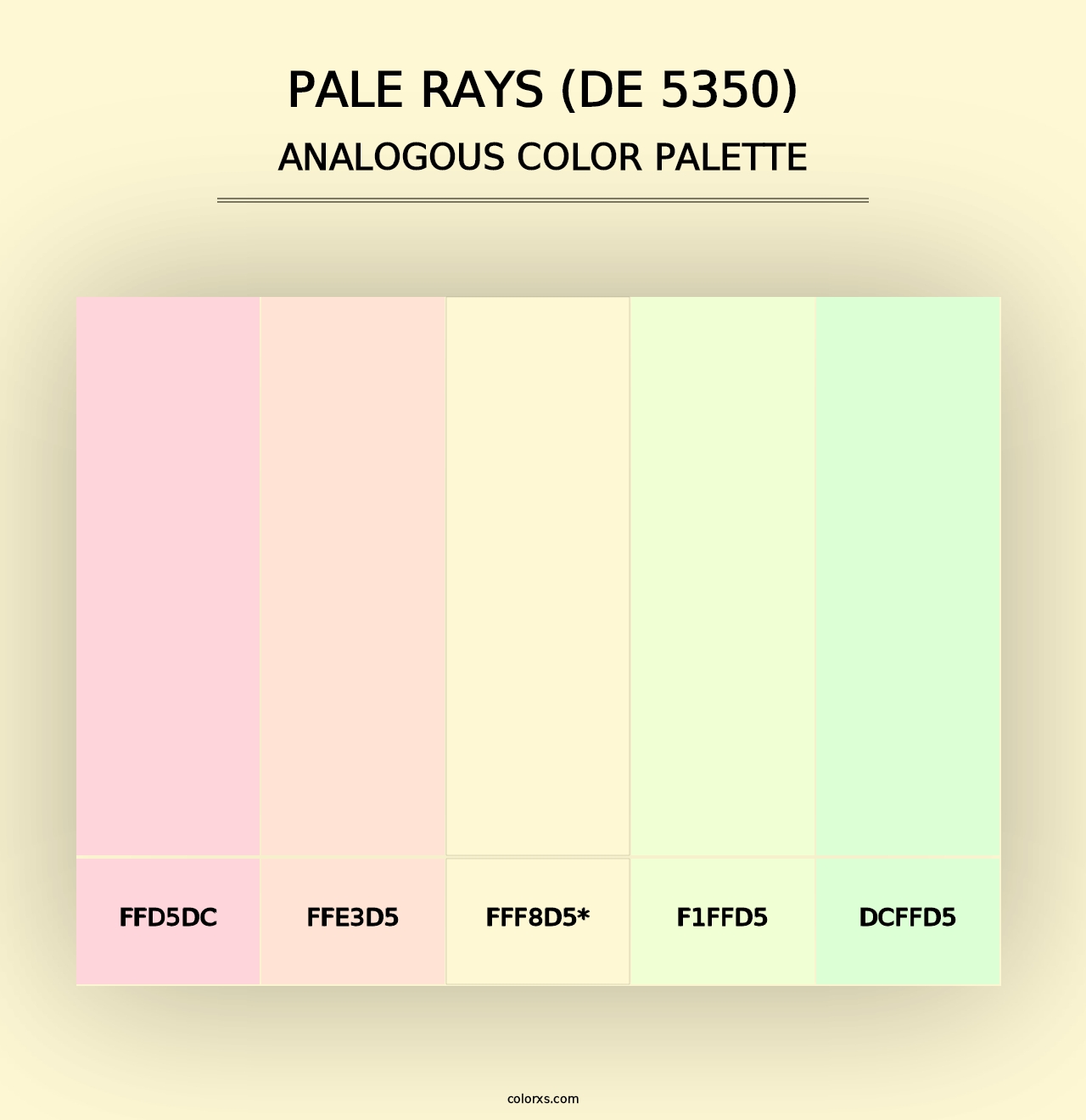 Pale Rays (DE 5350) - Analogous Color Palette