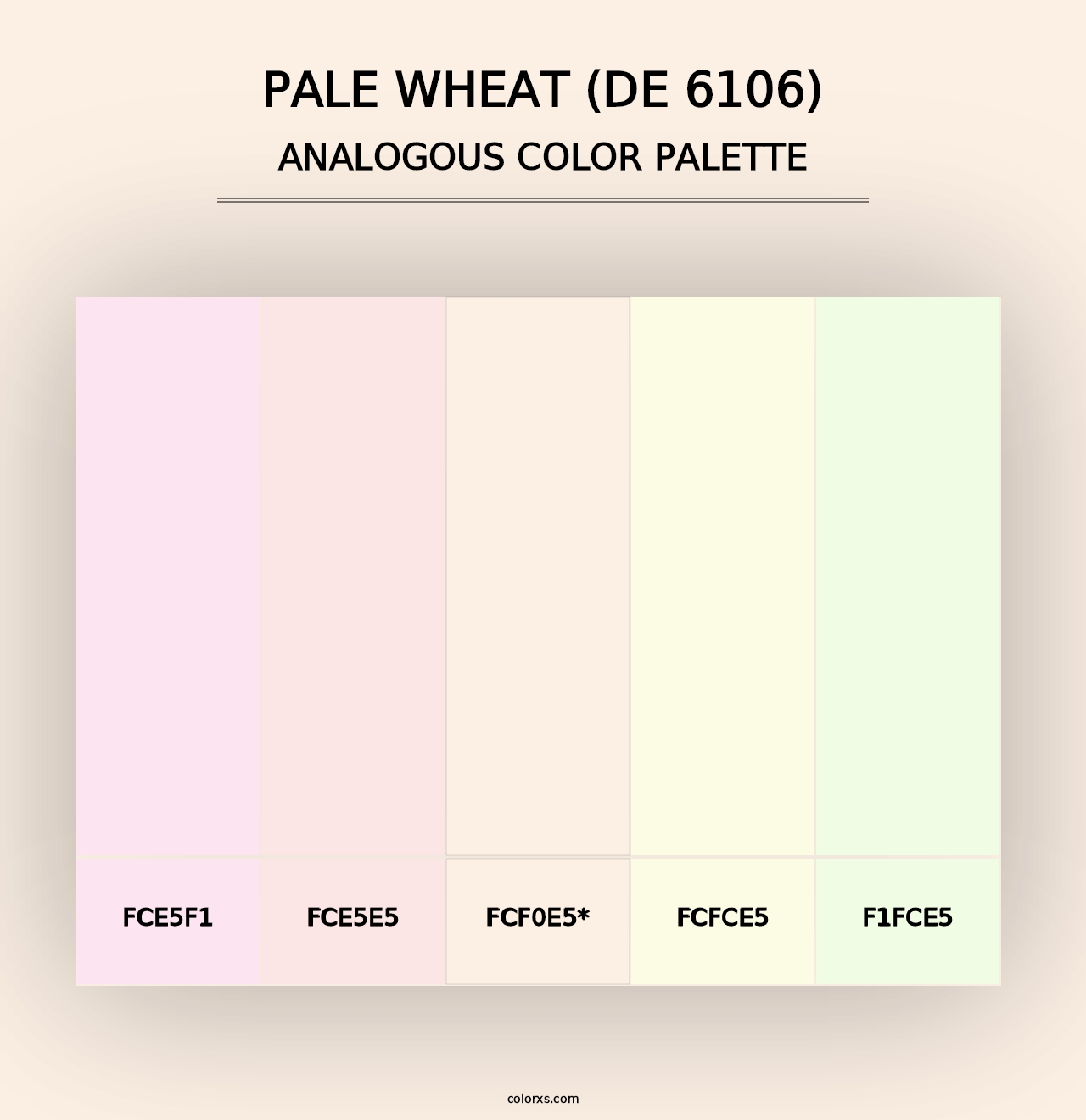 Pale Wheat (DE 6106) - Analogous Color Palette