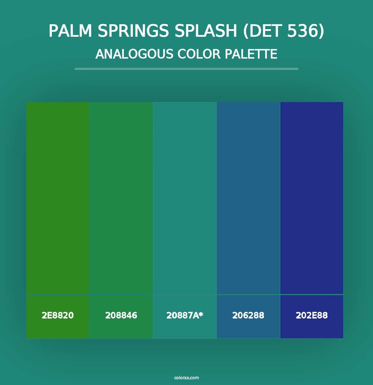 Palm Springs Splash (DET 536) - Analogous Color Palette