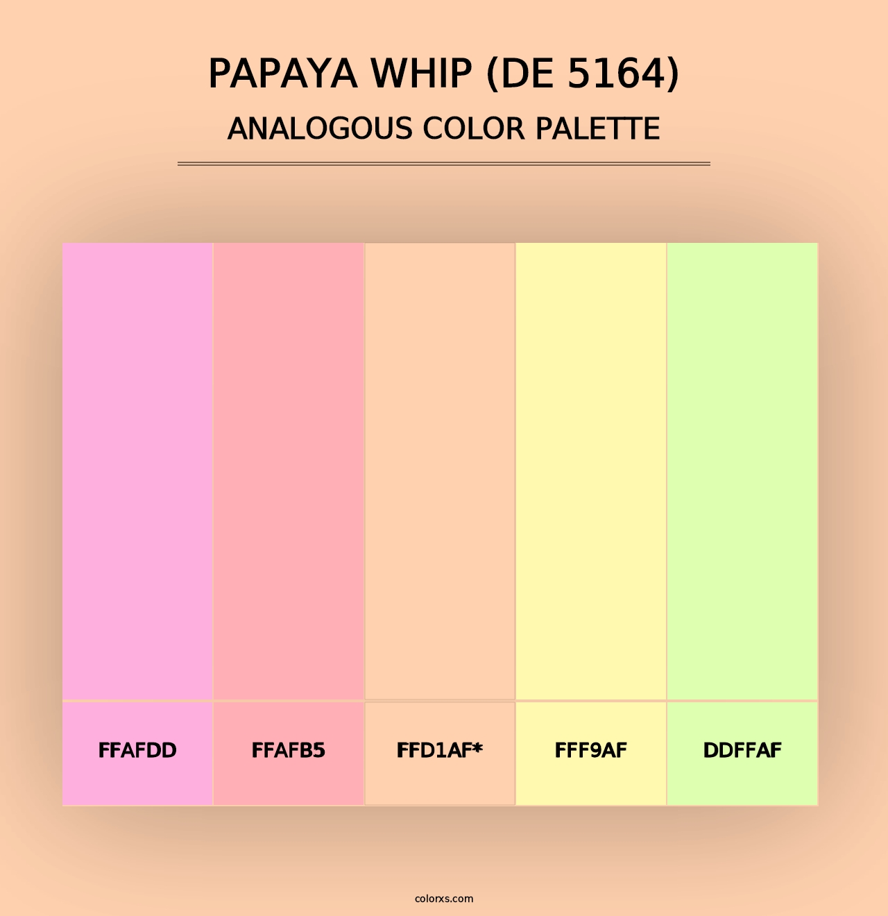 Papaya Whip (DE 5164) - Analogous Color Palette