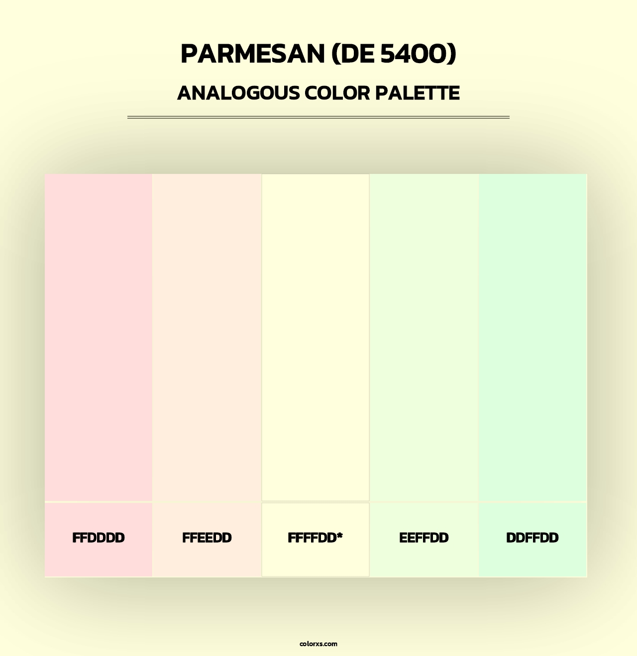 Parmesan (DE 5400) - Analogous Color Palette