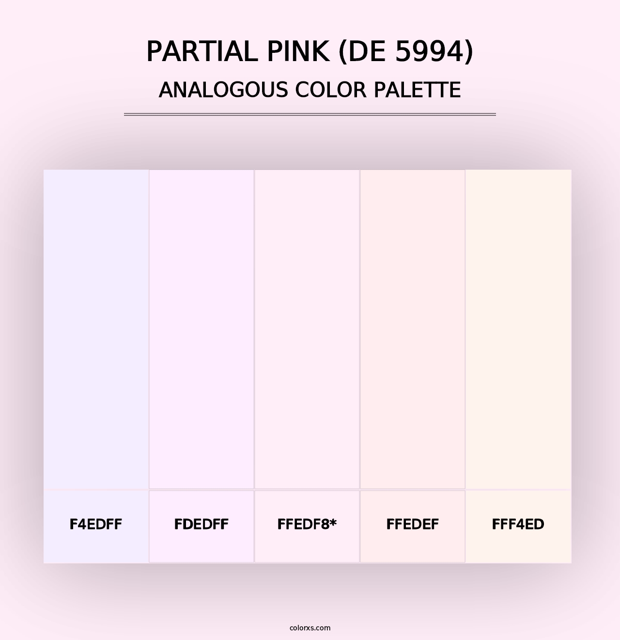 Partial Pink (DE 5994) - Analogous Color Palette