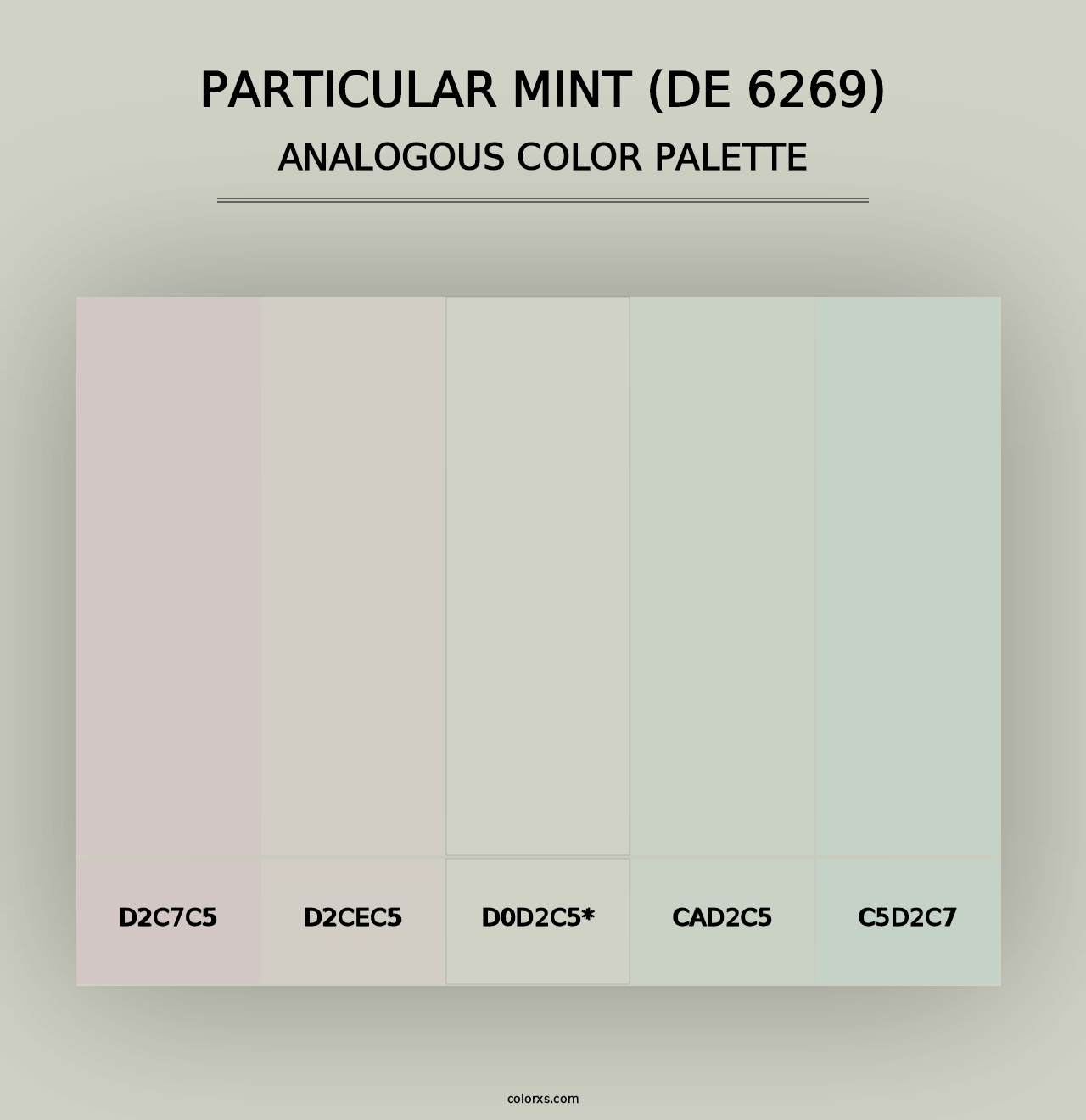 Particular Mint (DE 6269) - Analogous Color Palette