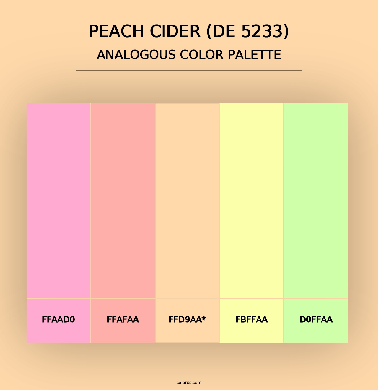 Peach Cider (DE 5233) - Analogous Color Palette