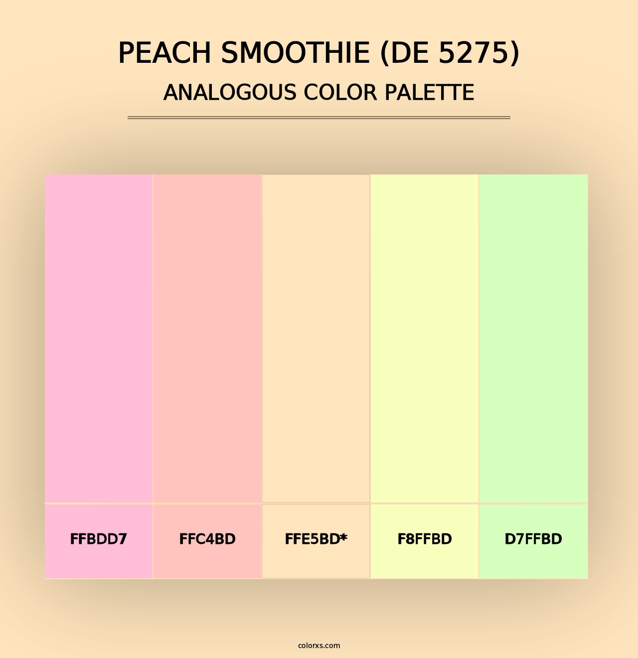 Peach Smoothie (DE 5275) - Analogous Color Palette