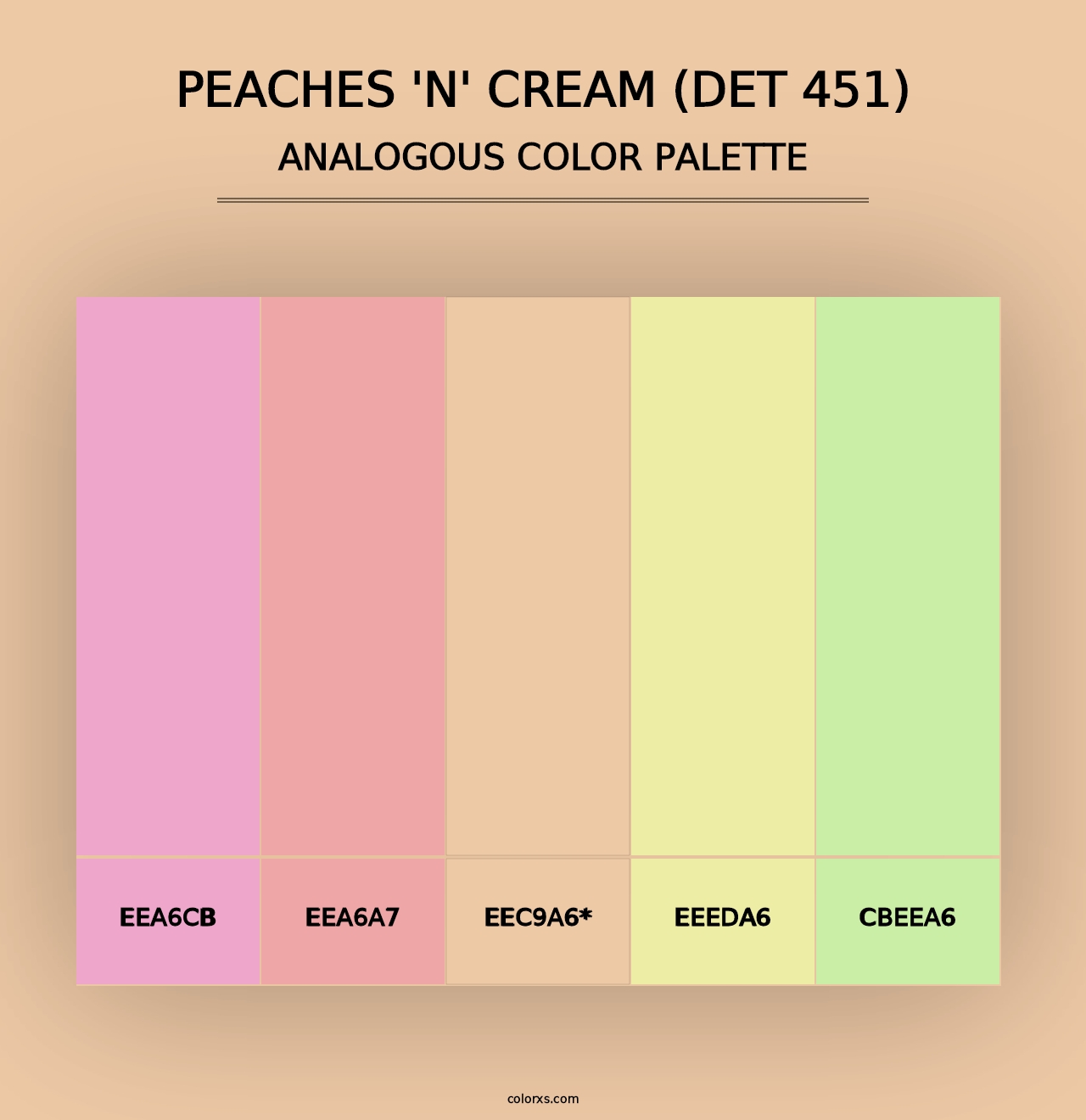 Peaches 'n' Cream (DET 451) - Analogous Color Palette