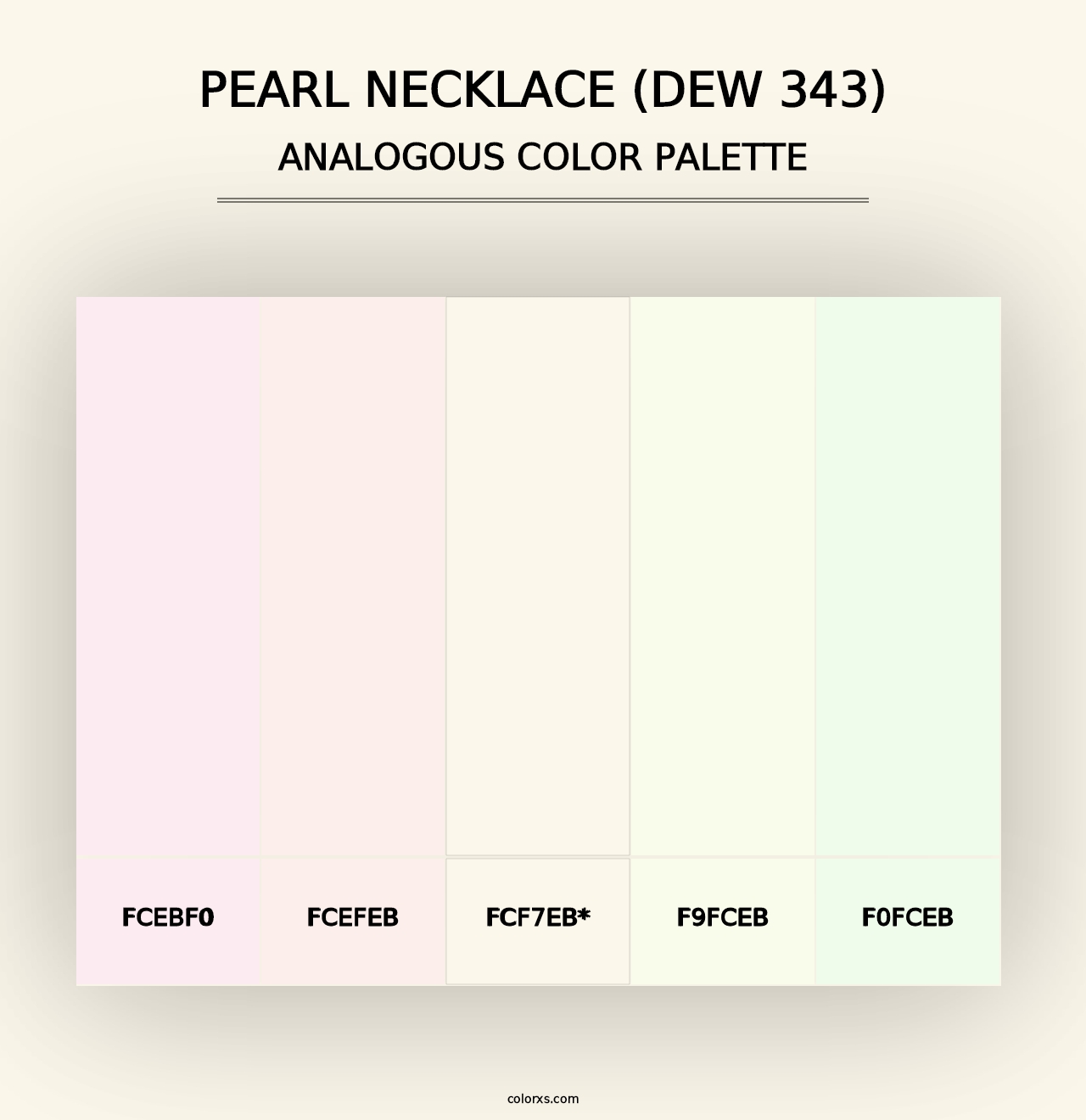 Pearl Necklace (DEW 343) - Analogous Color Palette