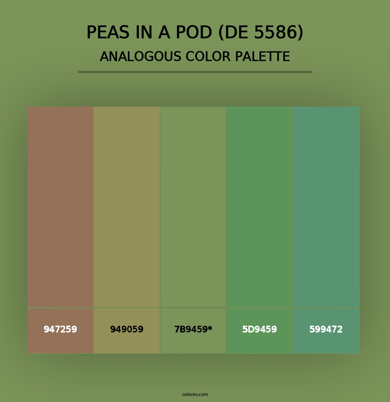 Peas in a Pod (DE 5586) - Analogous Color Palette