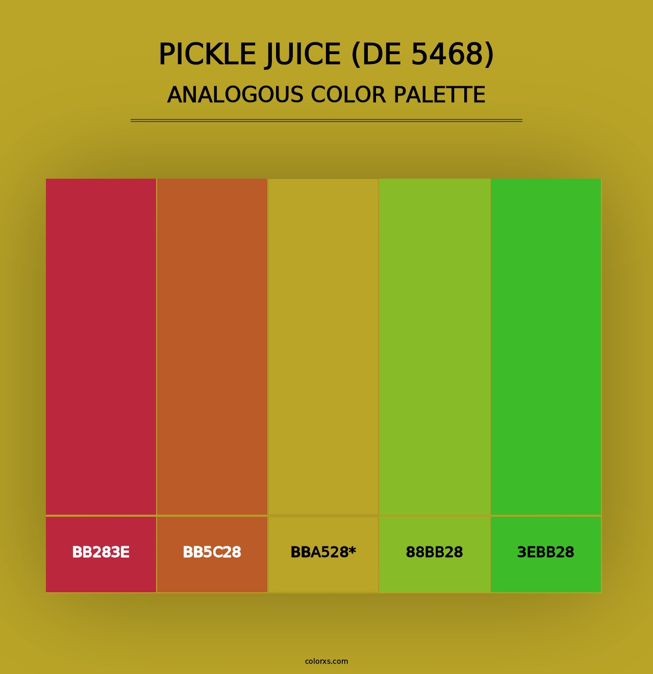 Pickle Juice (DE 5468) - Analogous Color Palette