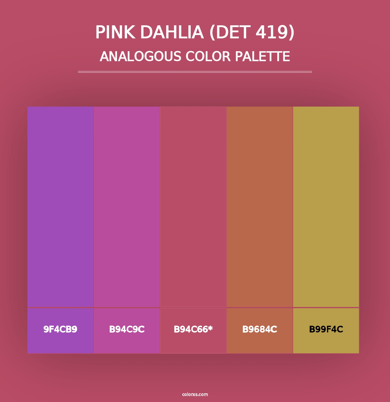 Pink Dahlia (DET 419) - Analogous Color Palette