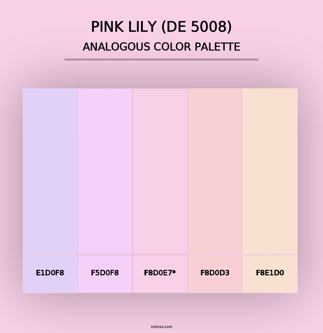 Pink Lily (DE 5008) - Analogous Color Palette