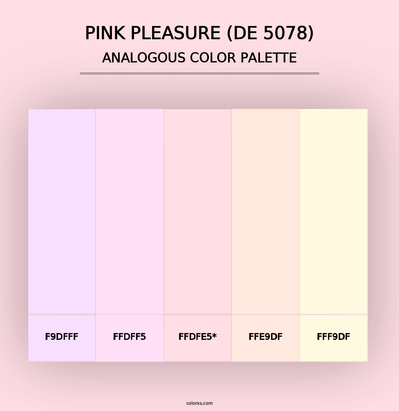 Pink Pleasure (DE 5078) - Analogous Color Palette