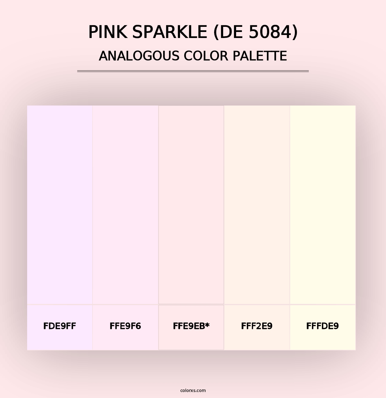 Pink Sparkle (DE 5084) - Analogous Color Palette