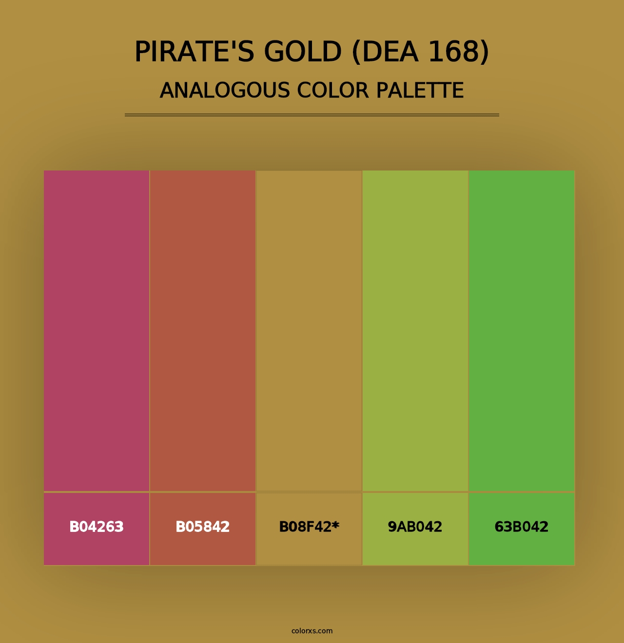 Pirate's Gold (DEA 168) - Analogous Color Palette