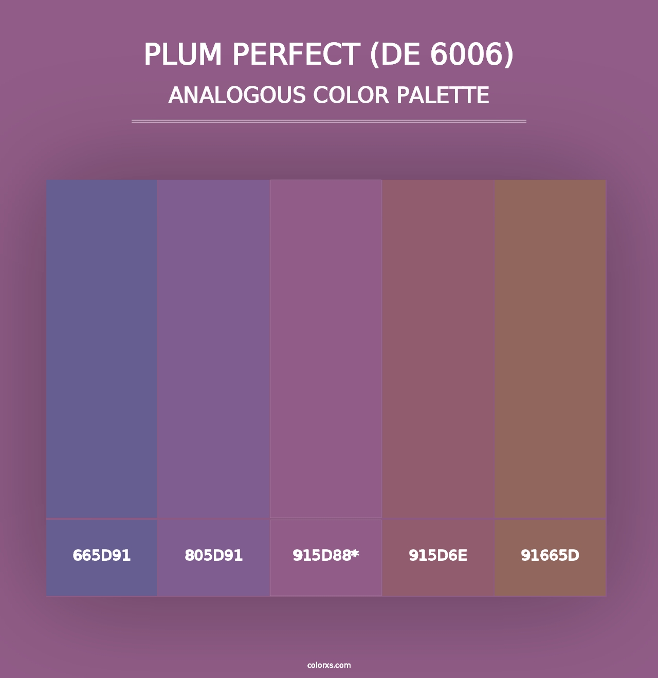 Plum Perfect (DE 6006) - Analogous Color Palette