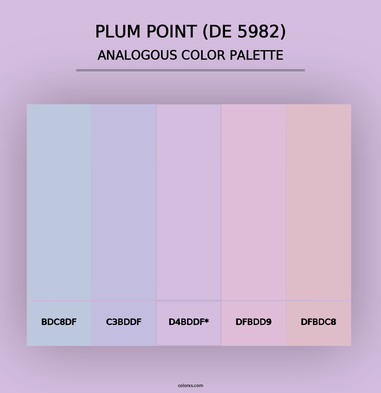 Plum Point (DE 5982) - Analogous Color Palette