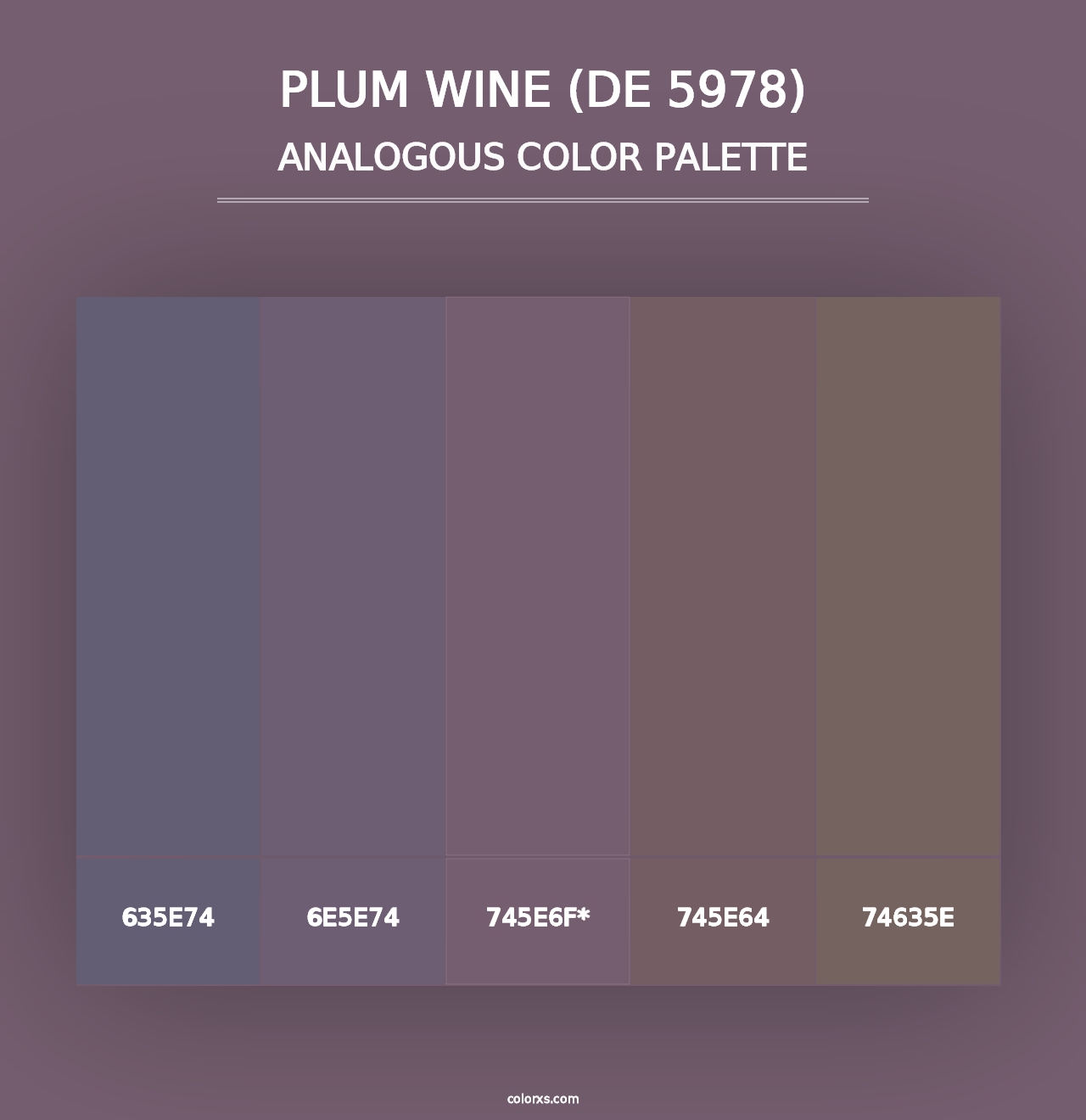 Plum Wine (DE 5978) - Analogous Color Palette