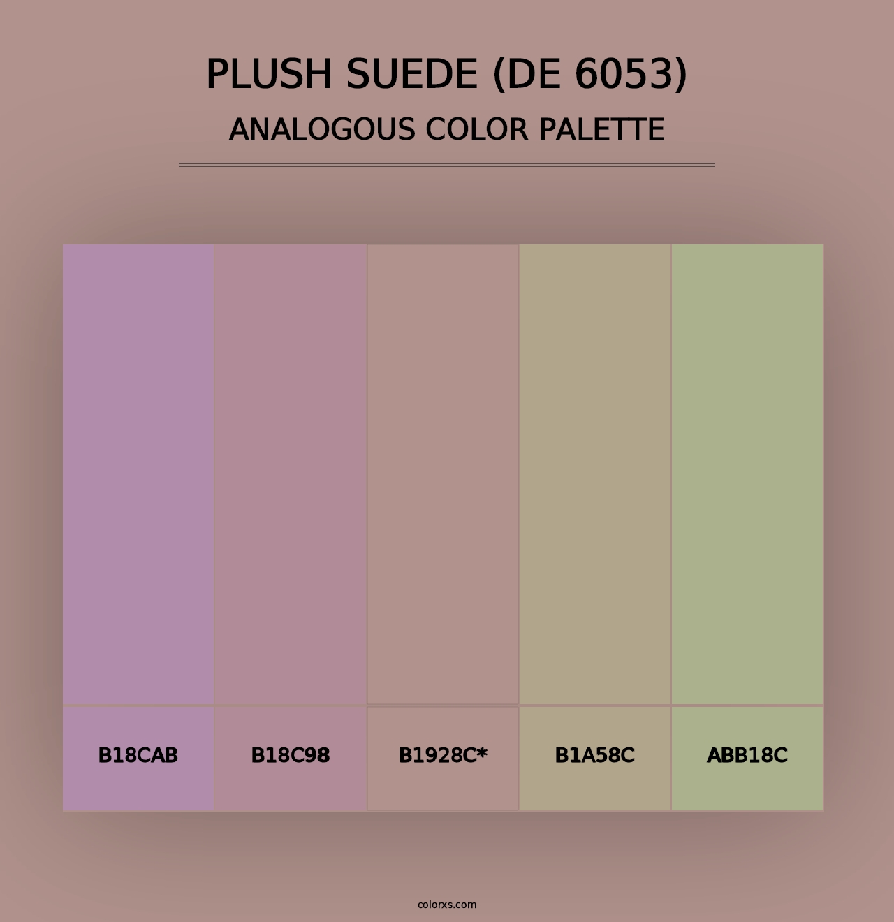 Plush Suede (DE 6053) - Analogous Color Palette