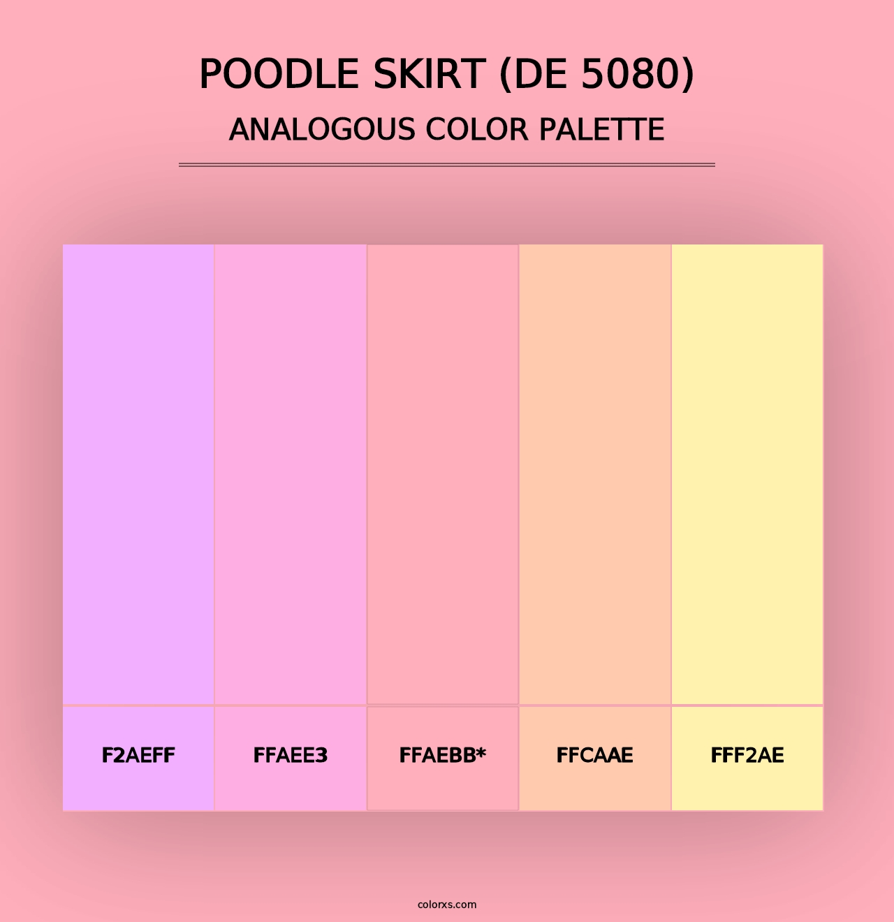 Poodle Skirt (DE 5080) - Analogous Color Palette