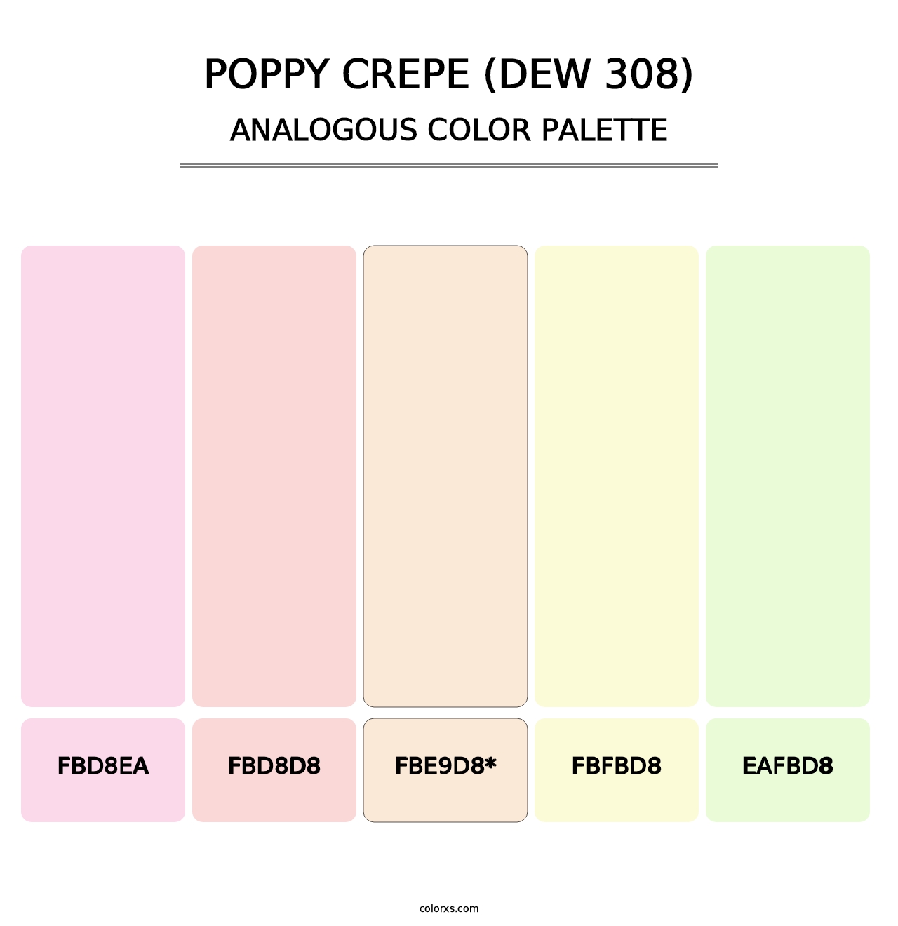 Poppy Crepe (DEW 308) - Analogous Color Palette