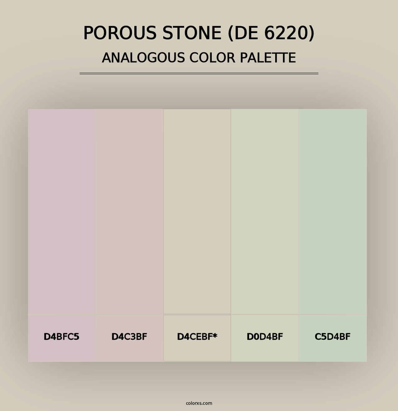 Porous Stone (DE 6220) - Analogous Color Palette