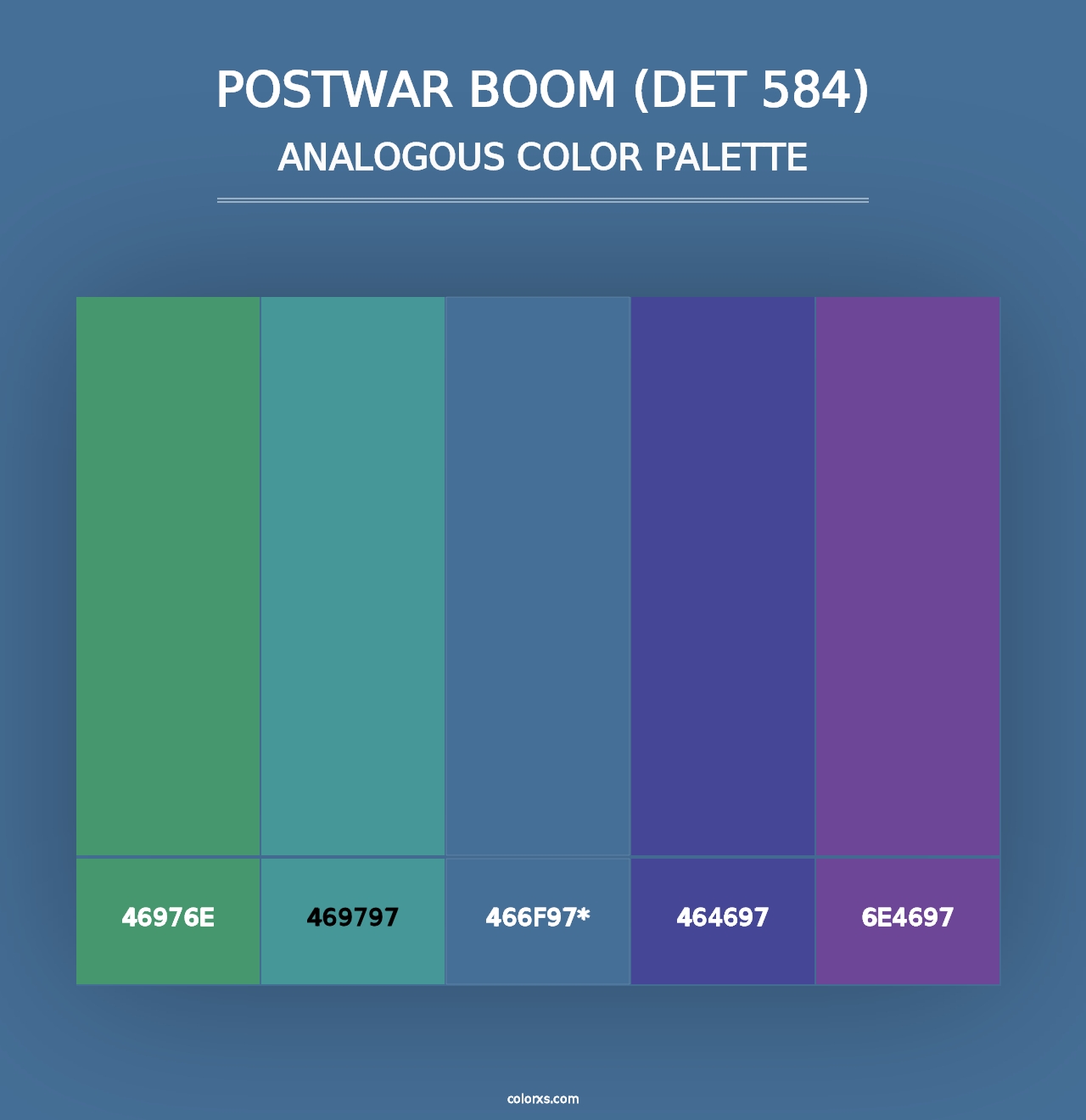 Postwar Boom (DET 584) - Analogous Color Palette